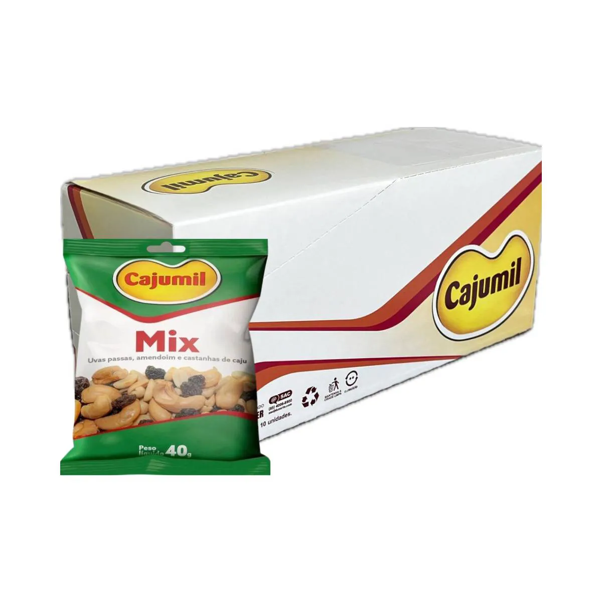 Mix de Castanha, Amendoim e Uva Passa